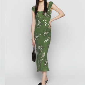 Reformation Demy Dress. Color:Lomita. Size XL.